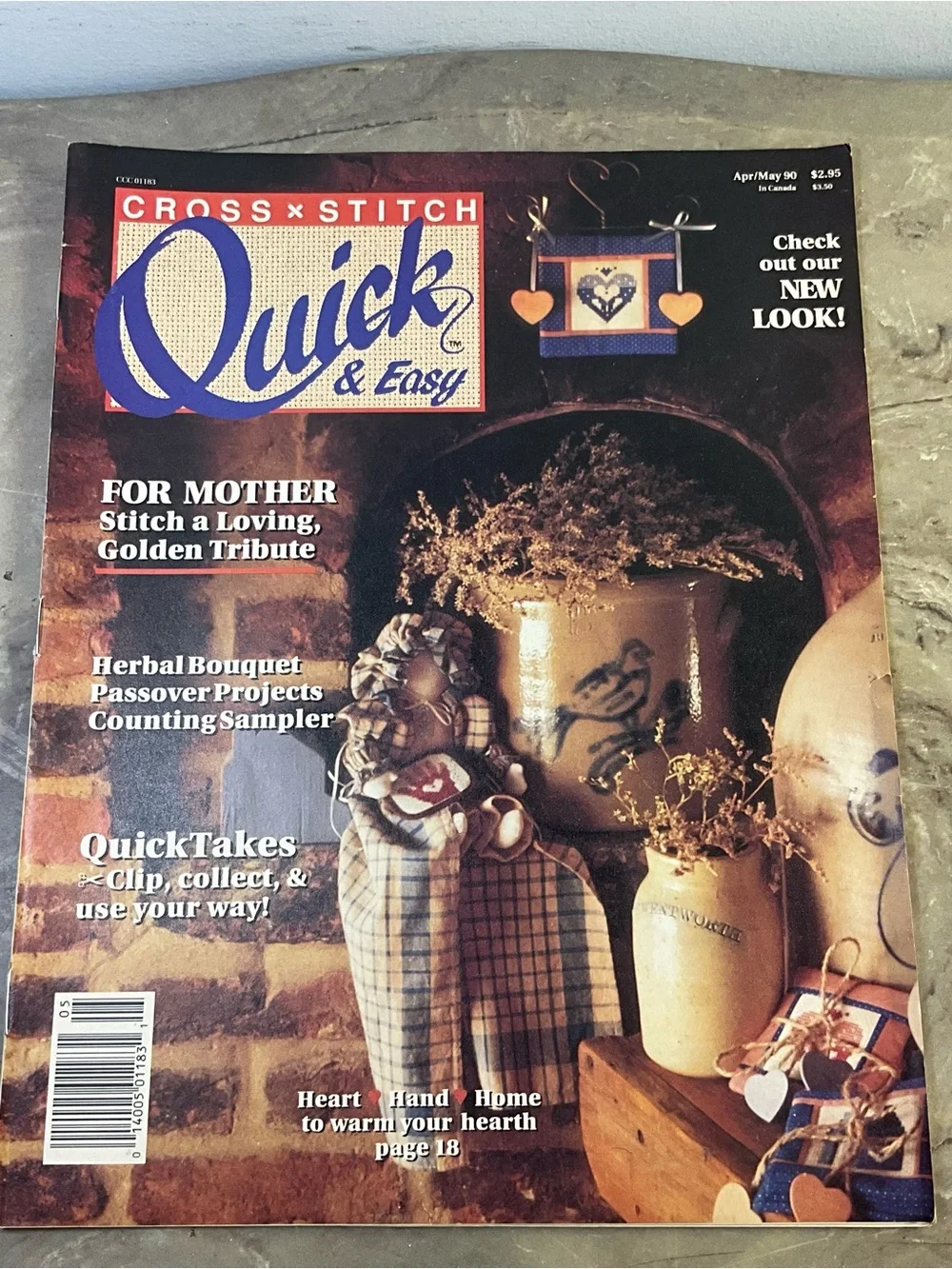 Six Quick & Easy Cross-Stitch Magazine Collection - Pink, White, Purple Covers
